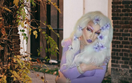 Pic of Beautiful Transgender Girl Modeling Purple Rain
