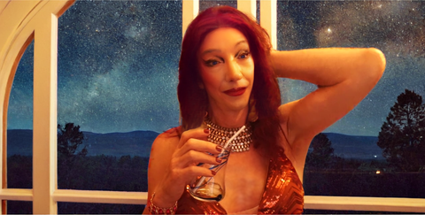 Pic of Beautiful Transgender Girl Modeling Starry Nights